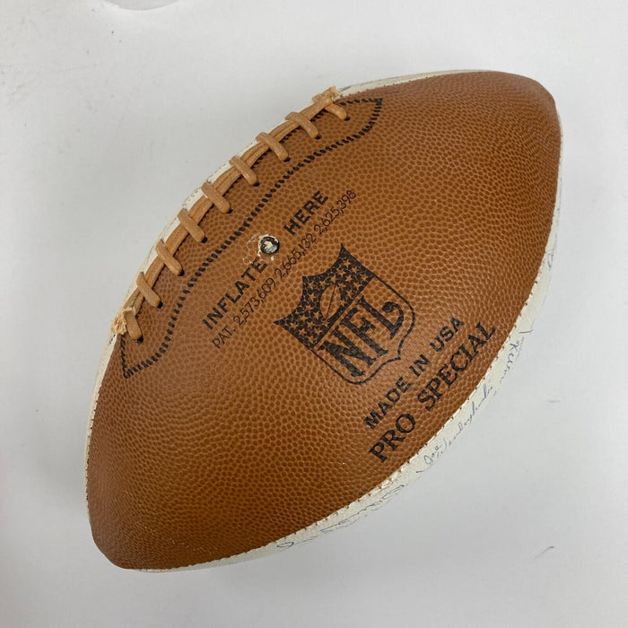 1966 Los Angeles Rams Team Signed Football Fearsome Foursome 57 Sigs JSA COA