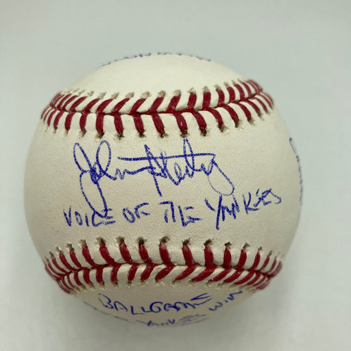 John Sterling Signed Heavily Inscribed STAT Baseball JSA COA RARE!