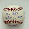 John Sterling Signed Heavily Inscribed STAT Baseball JSA COA RARE!