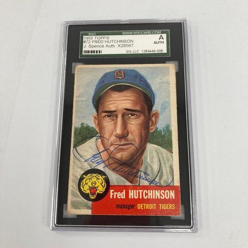 1953 Topps Fred Hutchinson Signed Autographed Baseball Card SGC JSA Certified