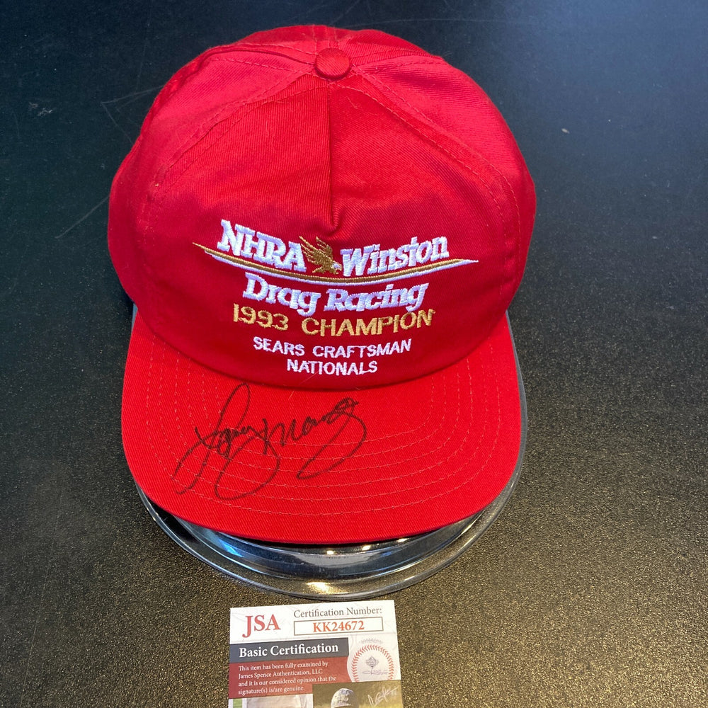 Larry Morgan Signed 1993 Winston Champion Hat Nascar Racing JSA COA