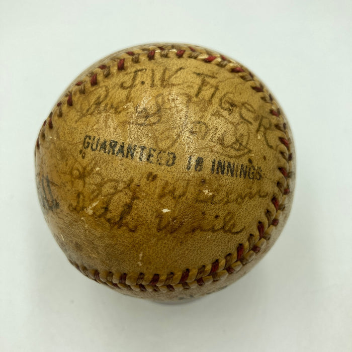 Jim Thorpe 1933 Ben Harjo's All-Indian Baseball Club Team Signed Baseball JSA