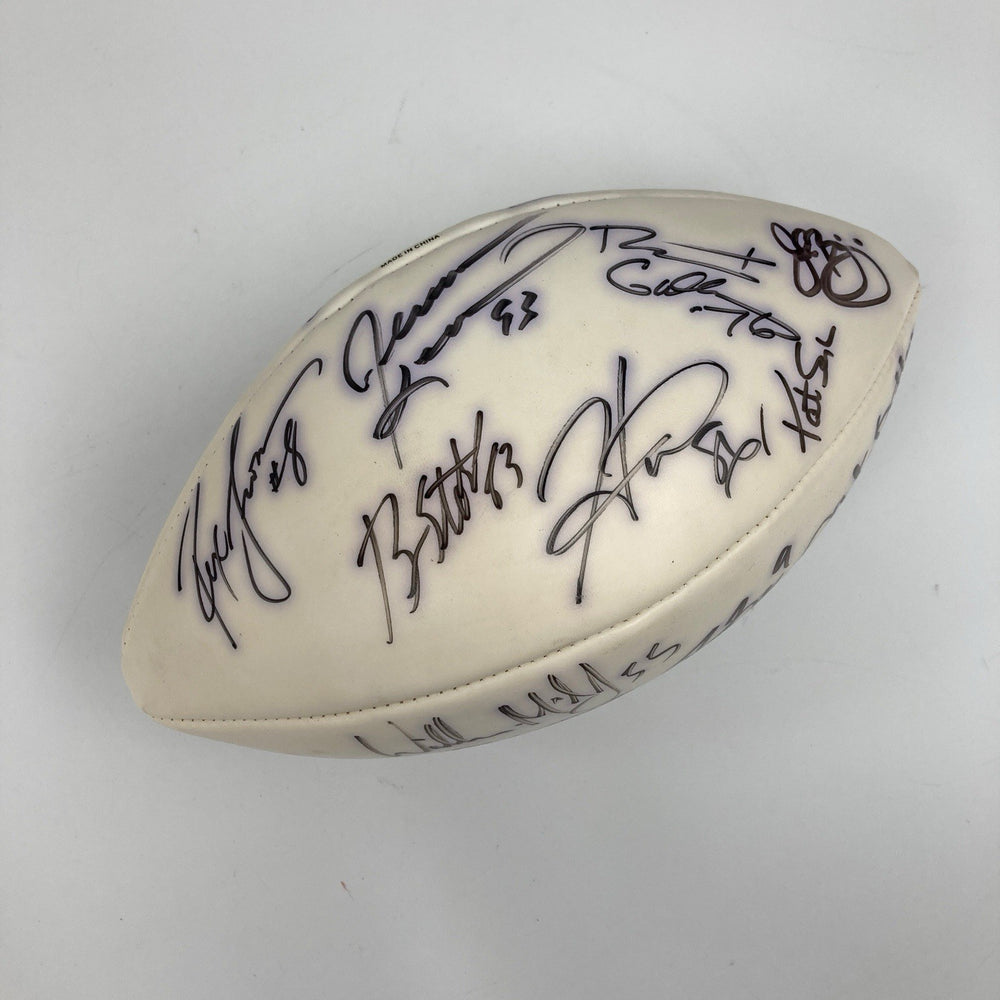 2005 Wheel of Fortune NFL Players Signed Football Drew Brees Kurt Warner JSA