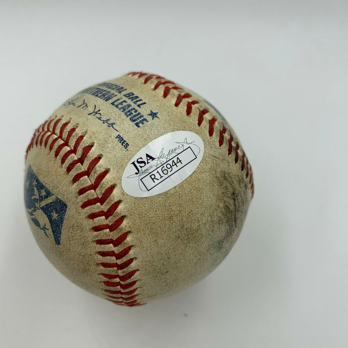 Corey Seager 2013 Rookie Signed Game Used Minor League Baseball With JSA COA