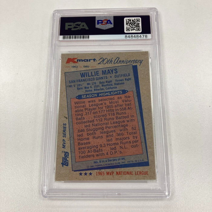 1982 Topps Willie Mays Signed Autographed Baseball Card PSA DNA