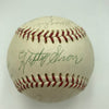 Pie Traynor Lefty Grove Joe Dimaggio Hall Of Fame Multi Signed Baseball JSA