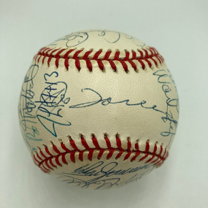 1996 Yankees Team Signed World Series Baseball Derek Jeter Mariano Rivera JSA