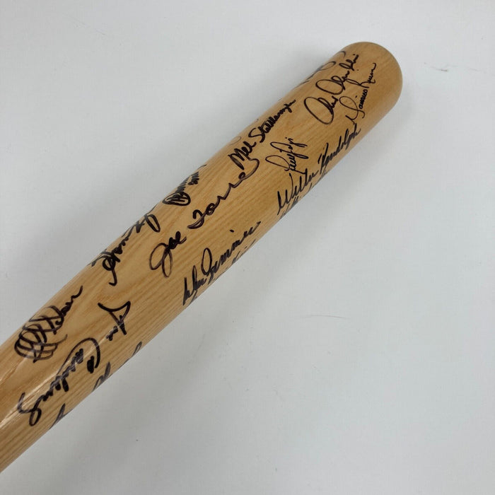 1998 NY Yankees World Series Champs Team Signed Bat 29 Sigs Derek Jeter JSA COA