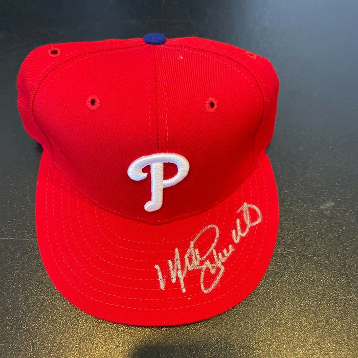 Mike Schmidt Signed Authentic Philadelphia Phillies Game Model Baseball Hat JSA