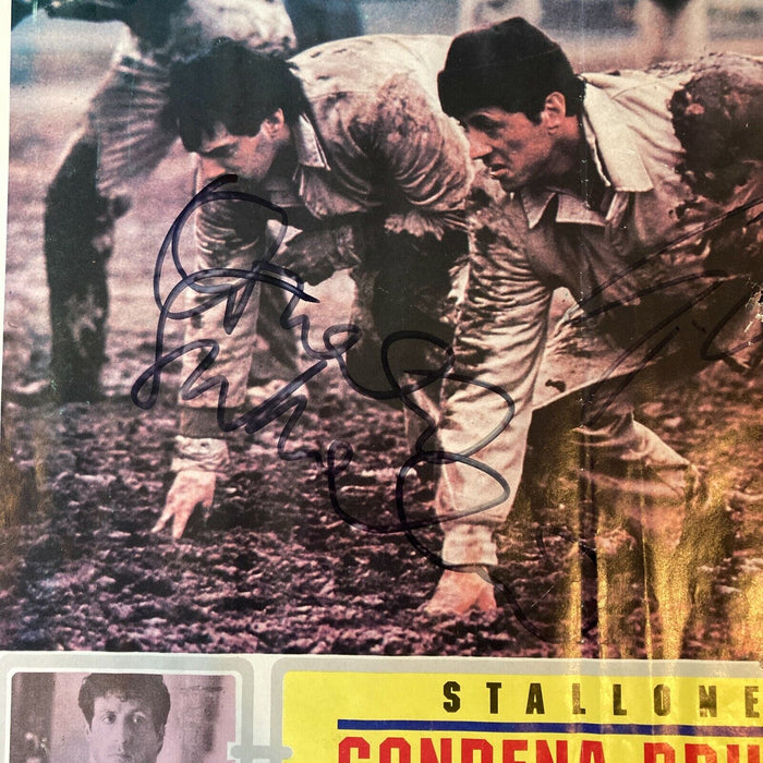 Sylvester Stallone Lock Up Cast Signed 11x14 Original Movie Poster JSA COA