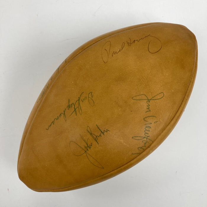 Jim Brown Pre Rookie 1956 College All American Team Signed Football JSA COA