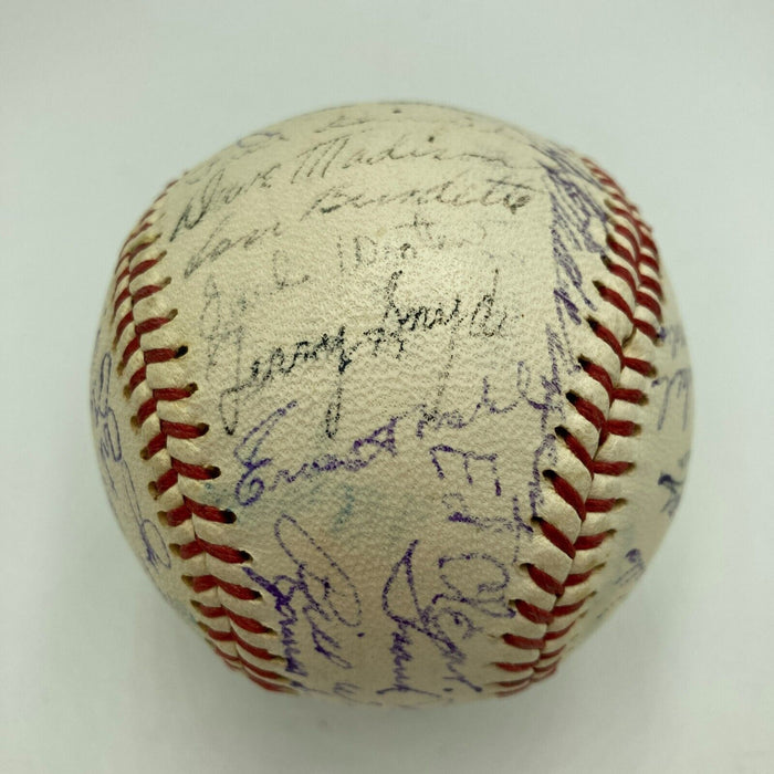 Whitey Ford 1950 Kansas City Blues Rookie Minor League Team Signed Baseball JSA