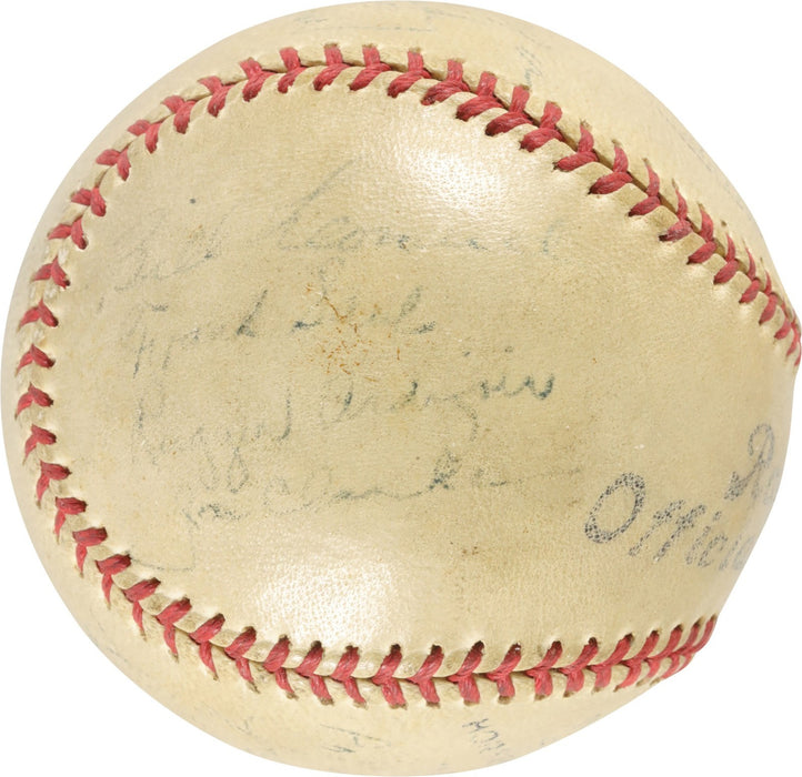 Joe Dimaggio Signed 1944 World War 2 VS. Army Team Signed Baseball PSA DNA COA