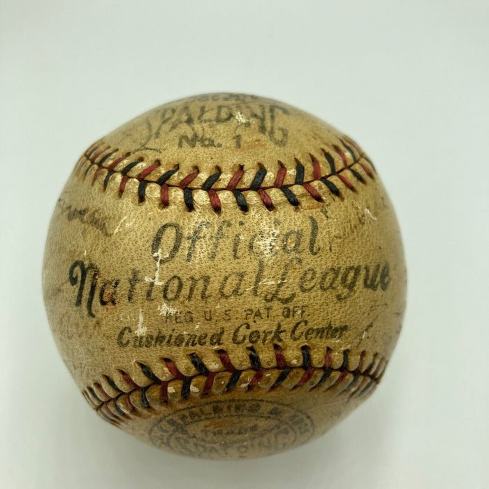 1927 New York Giants Team Signed Baseball John McGraw & Mel Ott JSA COA