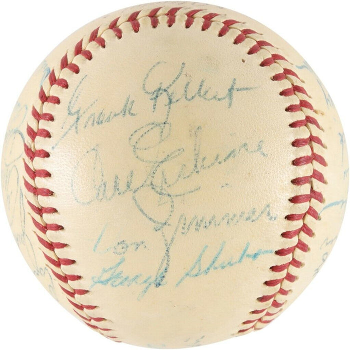 1955 Brooklyn Dodgers W.S. Champs Team Signed Baseball Jackie Robinson JSA COA