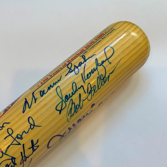 Sandy Koufax Whitey Ford Hall Of Fame Pitching Legends Signed Bat 13 Sigs JSA