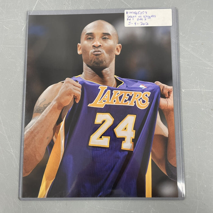 Kobe Bryant 2012 Playoffs Game Used Los Angeles Lakers Jersey Photo Matched COA