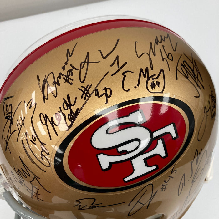 2022 San Francisco 49ers Team Signed Full Size Helmet 32 Sigs PSA DNA COA