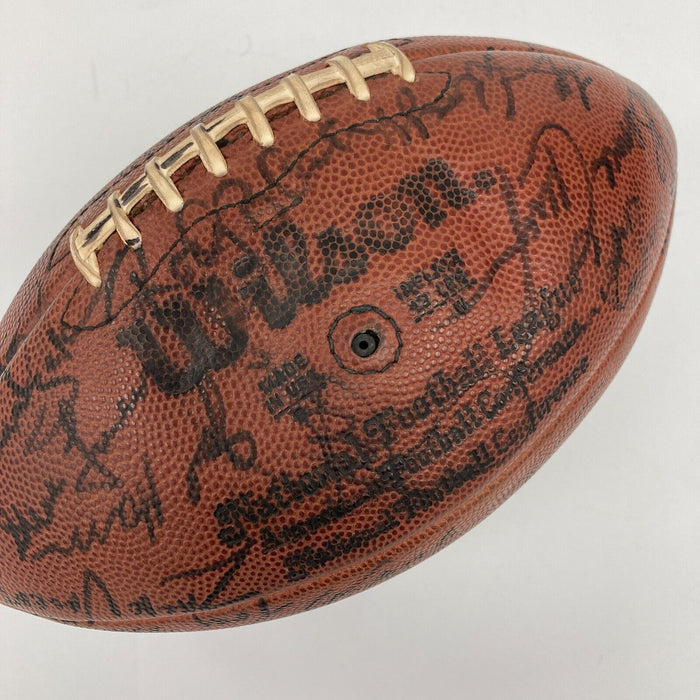 1979 Pittsburgh Steelers Super Bowl Champs Team Signed Game Used Football JSA