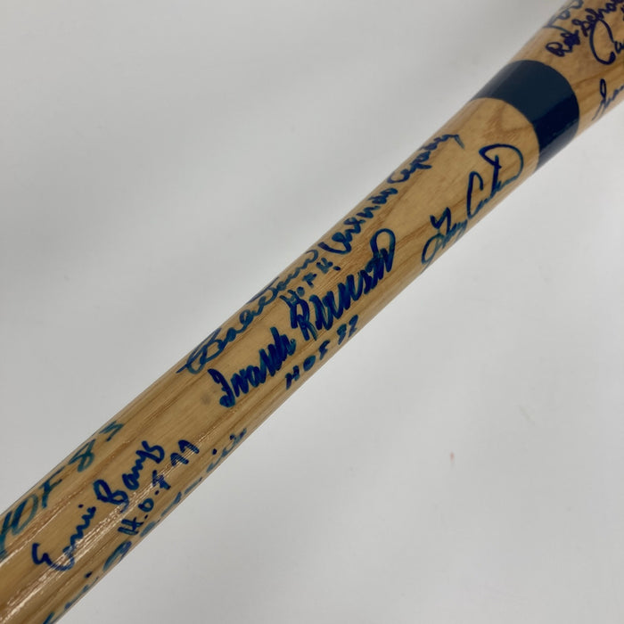 Beautiful Hall Of Fame Multi Signed Baseball Bat 52 Sigs Willie Mays JSA COA