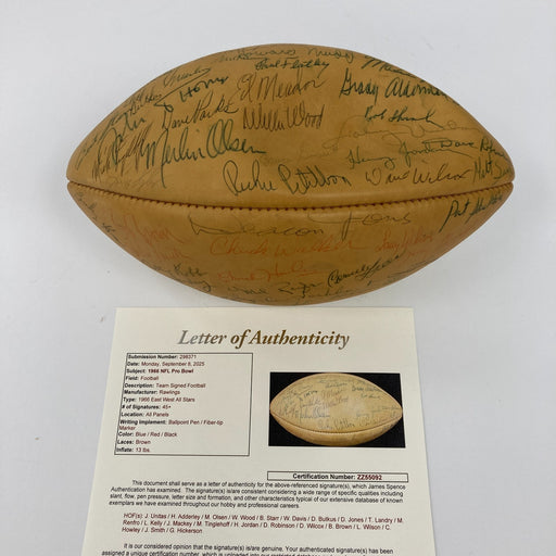1966 NFL Pro Bowl Multi Signed Football 50 Sigs Johnny Unitas Bart Starr JSA COA