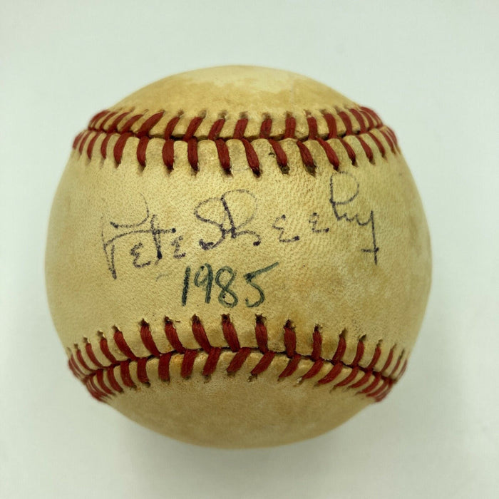 Extremely Rare Pete Sheehy Single Signed Baseball Yankees Clubhouse 70 Yrs JSA