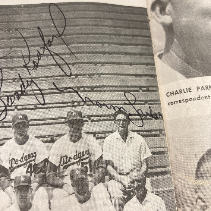 1959 Los Angeles Dodgers World Series Champs Team Signed Yearbook Koufax JSA