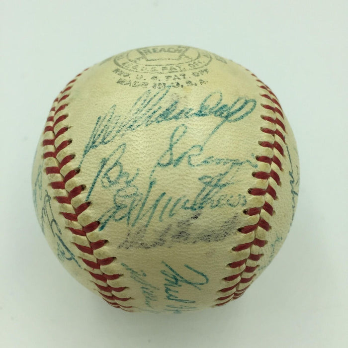 1958 All Star Game Team Signed Baseball Willie Mays Hank Aaron Ernie Banks JSA