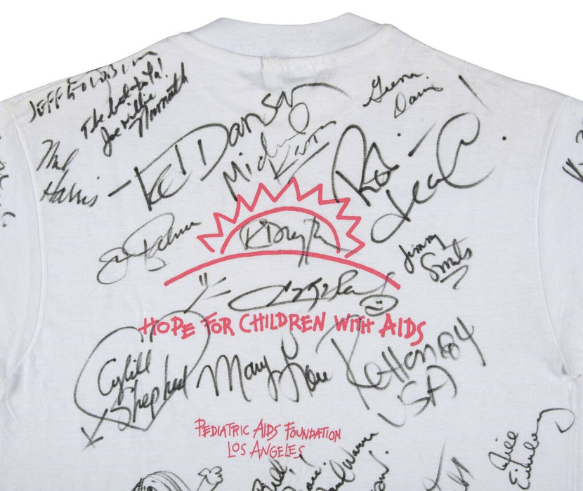 Extraordinary Celebrity Signed T-Shirt 50 Sigs John Glenn Buzz Aldrin Koufax JSA
