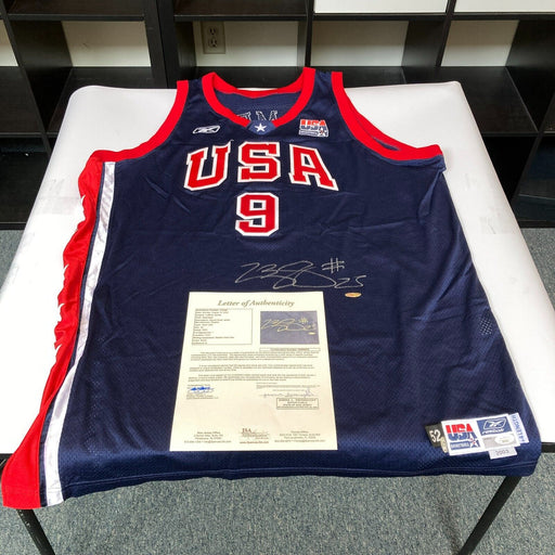 Lebron James Signed 2003 Team USA Olympics Pro Cut Jersey UDA & JSA COA