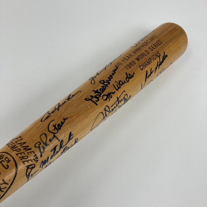 1968 Detroit Tigers World Series Champs Team Signed Baseball Bat JSA COA