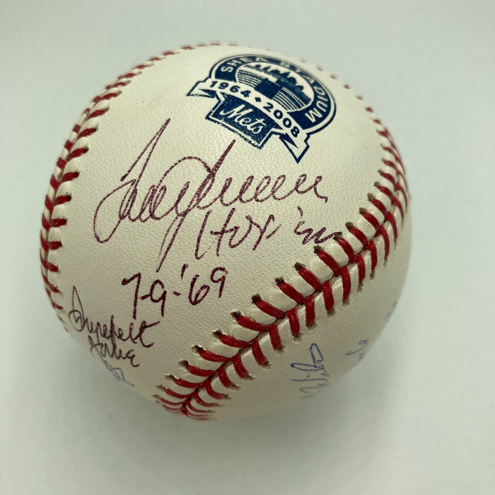 New York Mets Legendary Moments Signed Baseball Tom Seaver Mookie Wilson JSA COA