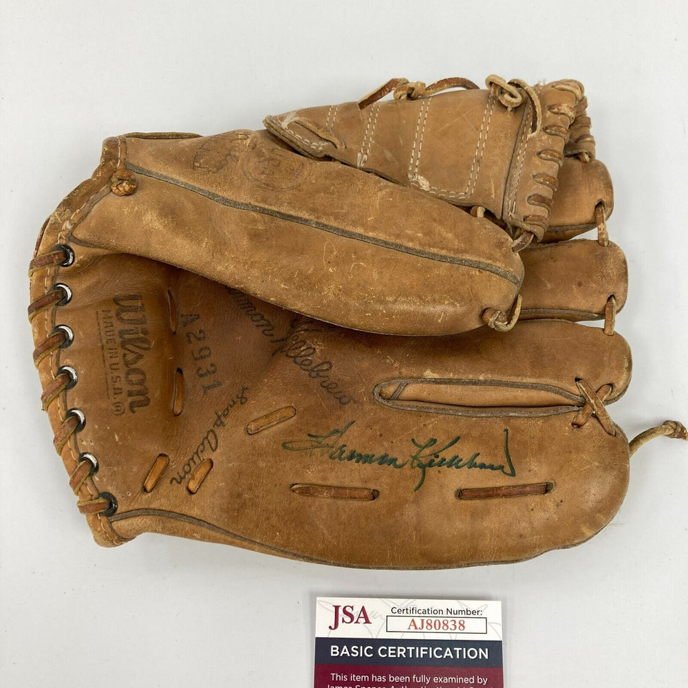 Harmon Killebrew Signed 1950's Wilson Game Model Baseball Glove JSA COA