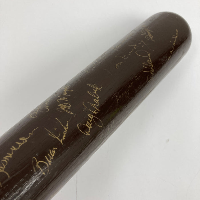 1986 New York Yankees Team Signed Game Used Bat Rickey Henderson Winfield JSA