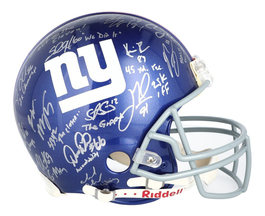 2007 New York Giants Super Bowl Champs Team Signed Full Size Helmet Steiner COA