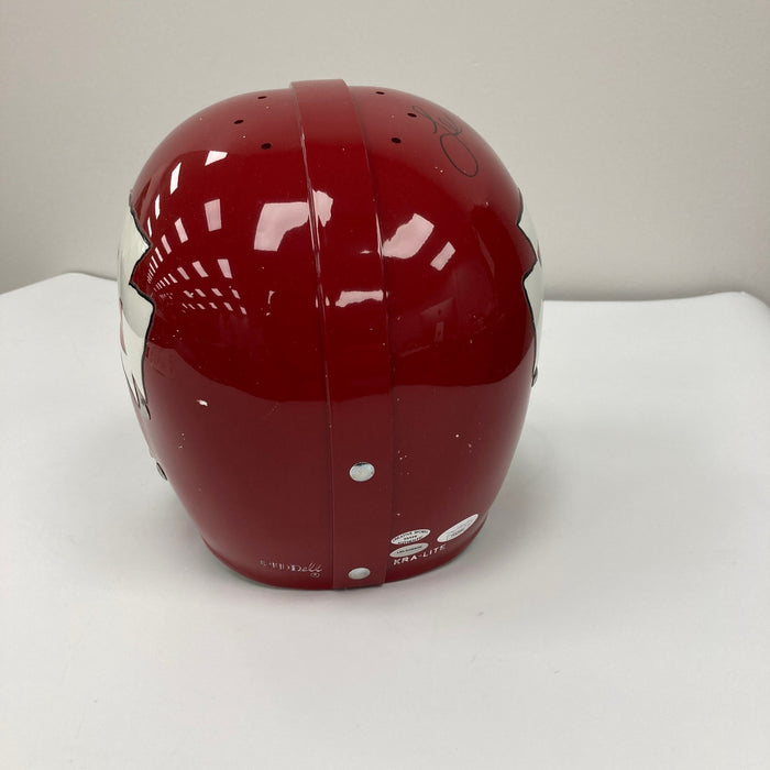 Len Dawson "Super Bowl MVP HOF 1987" Signed Kansas City Chiefs Signed Helmet JSA