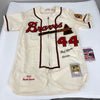 Hank Aaron "Hall Of Fame 1982" Signed Authentic Milwaukee Braves Jersey JSA COA