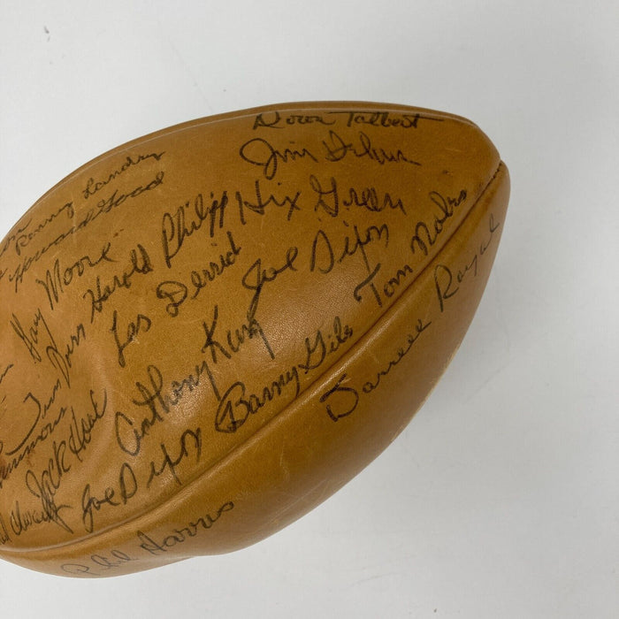 1974 Texas Longhorns Team Signed NCAA Football 25 Signatures Beckett COA