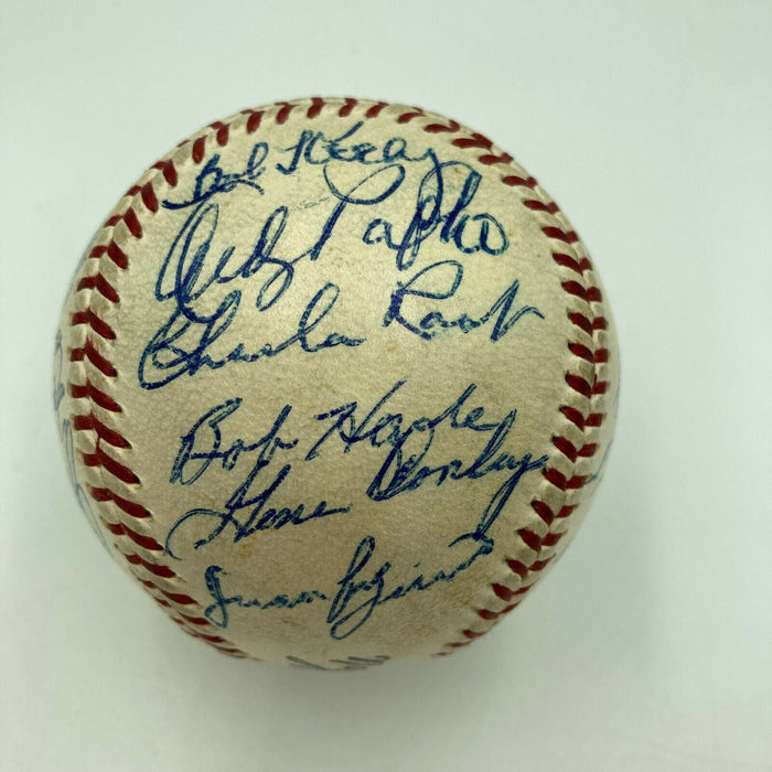 Beautiful 1957 Milwaukee Braves World Series Champs Team Signed Baseball JSA COA
