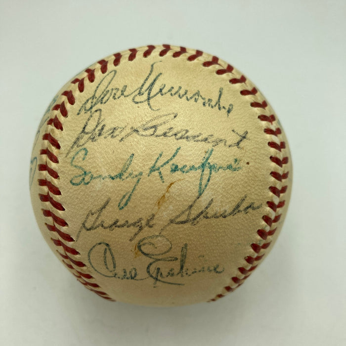 1955 Brooklyn Dodgers W.S. Champs Team Signed Baseball Jackie Robinson PSA DNA