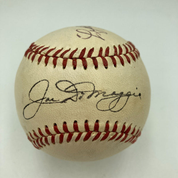 Joe Dimaggio & Lefty O'Doul Signed 1940's National League Baseball JSA COA