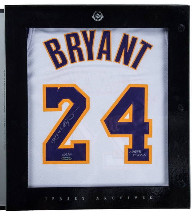 Kobe Bryant "CARPE DIEM" Signed Inscribed Los Angeles Lakers Jersey UDA #10/24