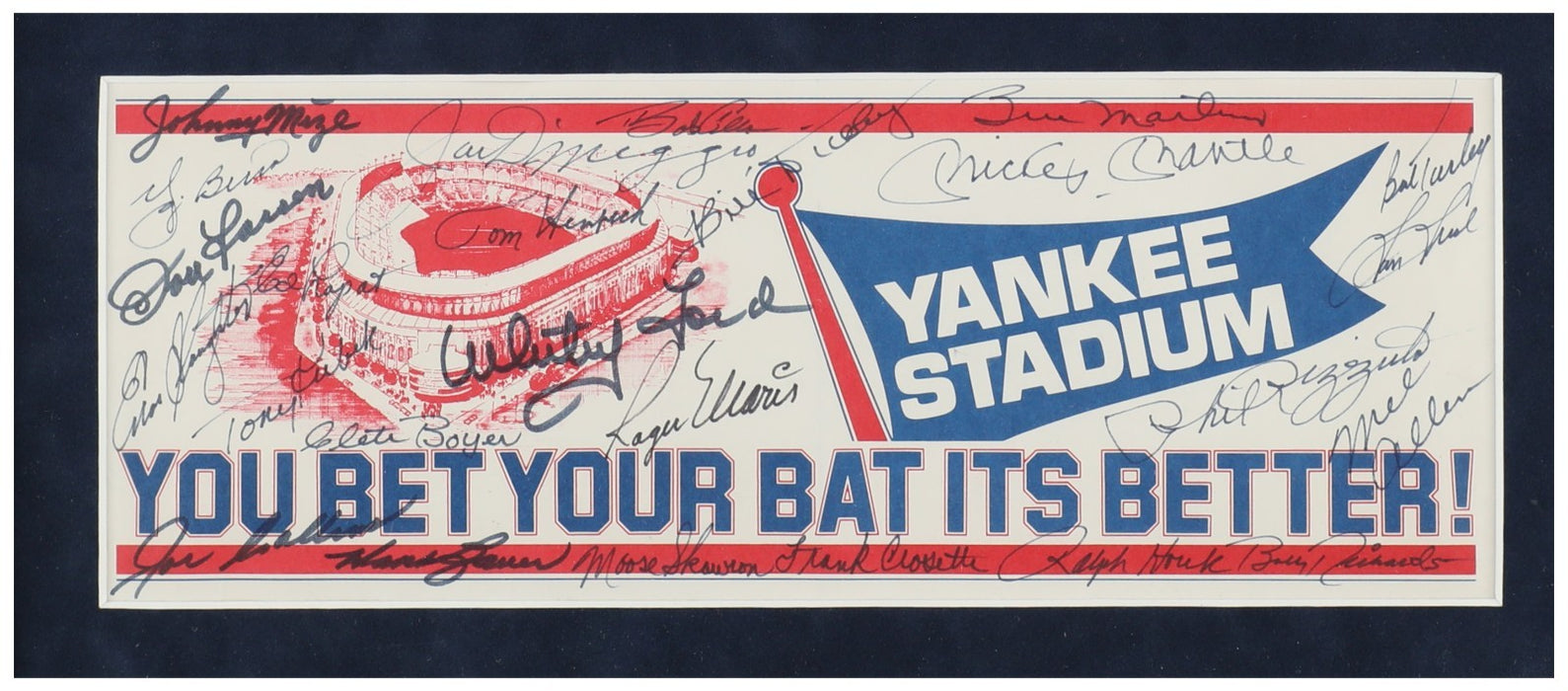 Mickey Mantle Roger Maris Joe Dimaggio NY Yankees Legends Signed Display PSA DNA