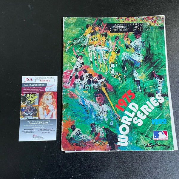 Leroy Neiman Signed Autographed 1975 World Series Program With JSA COA