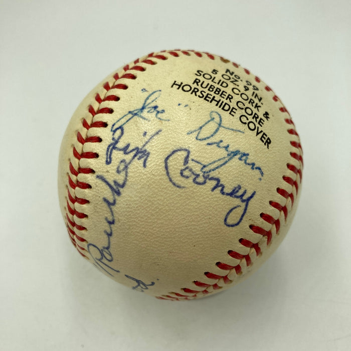 Roger Peckinpaugh  Bob Shawkey Joe Dugan Joe Wood Signed Baseball JSA COA