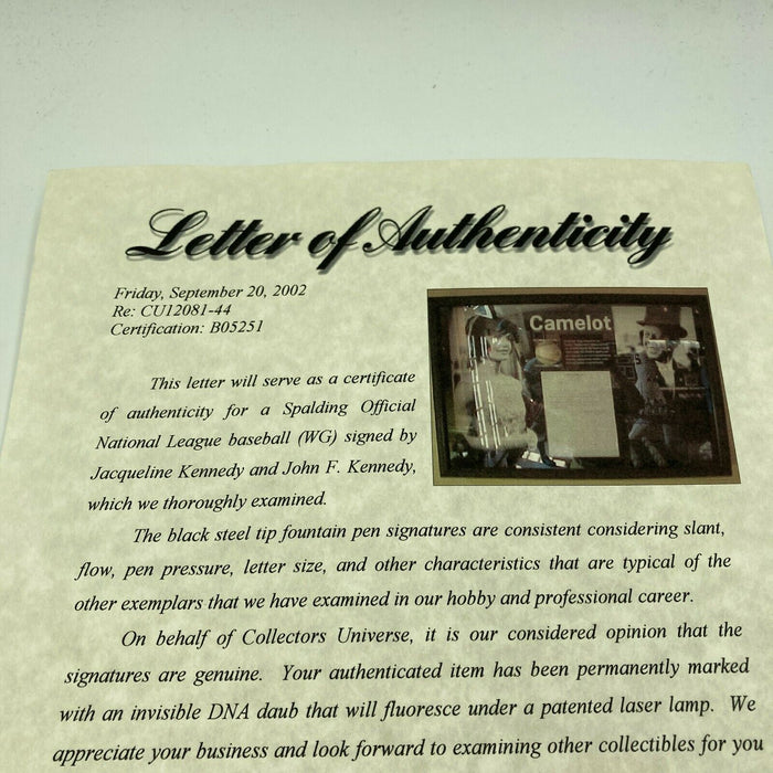 President John F. Kennedy & Jackie Kennedy Signed Baseball JFK PSA DNA & JSA COA