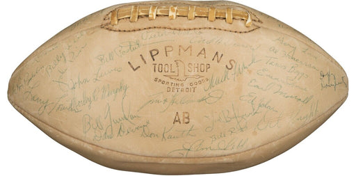1953 Michigan State Spartans NCAA Champs Team Signed Football Beckett COA