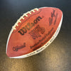 Super Bowl XXI Attendees Signed Football Joe Dimaggio Stan Musial (25) JSA COA