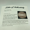Beautiful Jim Hegan Signed 1950's American League Harridge Baseball PSA DNA COA
