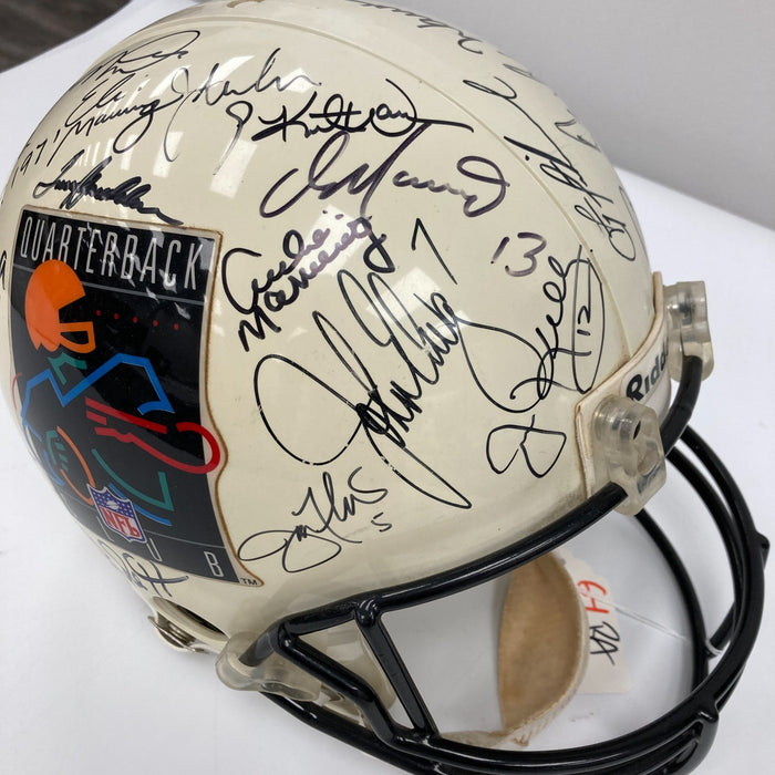 Bart Starr Joe Montana Dan Marino Quarterback Legends Signed Helmet 27 Sigs JSA